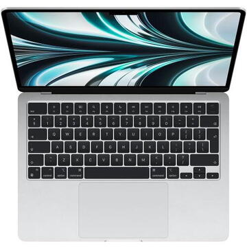 Notebook MacBook Air 13 with Liquid Retina (2022) 13.6" Apple M2 Octa Core 8GB 256GB SSD Apple M2 8 Core Graphics Int KB macOS Monterey Silver