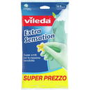 VILEDA Vileda Extra Sensation Household gloves Green Cotton, Latex 1 pc(s)