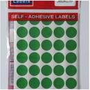 Tanex Etichete autoadezive color, D 8 mm, 750 buc/set - verde
