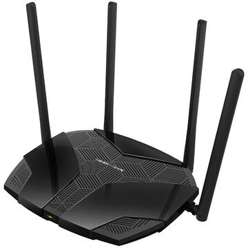 Router wireless MERCUSYS MR80X Wi-Fi 6 AX3000 Dual-Band Gigabit cu Chipset Qualcomm WPA3 Negru