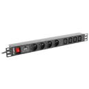 Lanberg Power strip Rack PDU (1u,10a,8x 230v,2m) pdu-04e04i-0200-iec-bk