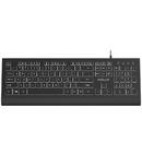 KRUX KRUX ERGO LINE wired black US keyboard, Negru, USB Cu fir, 105 taste