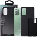 Spacer HUSA SMARTPHONE Spacer pentru Samsung Galaxy Note 20, grosime 2mm, material flexibil silicon + interior cu microfibra, negru "SPPC-SM-GX-N20-SLK"