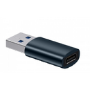 Baseus ADAPTOR Baseus Ingenuity Series Mini OTG, USB 3.1 (T) to USB Type-C (M), corp metalic, albastru