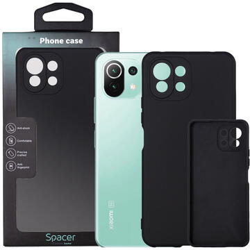 Husa HUSA SMARTPHONE Spacer pentru Xiaomi Mi 11 Lite 5G, grosime 1.5mm, material flexibil TPU, negru "SPPC-XI-MI-11L5G-TPU"