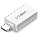 UGREEN ADAPTOR Ugreen, "US173", USB Type-C(T) to USB 3.0(M), alb