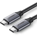 UGREEN CABLU alimentare si date Ugreen, "US161", Fast Charging Data Cable pt. smartphone, USB Type-C la USB Type-C 60W/3A, USB 3.1, 5Gbps, nickel plating, PVC, 1.5m, gri