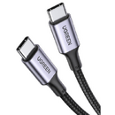 UGREEN CABLU alimentare si date Ugreen, "US316", Fast Charging Data Cable pt. smartphone, USB Type-C la USB Type-C 100W/5A, braided, 2m, negru "70429" (include TV 0.06 lei) - 6957303874293