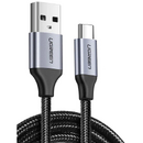UGREEN CABLU alimentare si date Ugreen, "US288", Fast Charging Data Cable pt. smartphone, USB 2.0 la USB Type-C 5V/3A, braided, 0.5m, negru "60125" (include TV 0.06 lei) - 6957303861255