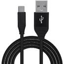 Spacer CABLU alimentare si date SPACER, pt. smartphone, USB 3.0 (T) la Type-C (T), Braided,2.1A ,Retail pack, 0.5m, black, "SPDC-TYPEC-BRD-BK-0.5" (include TV 0.06 lei)