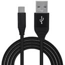 Spacer CABLU alimentare si date SPACER, pt. smartphone, USB 3.0 (T) la Type-C (T), 2.1A,  braided, retail pack, 1.8m, zebra,"SPDC-TYPEC-BRD-ZBR-1.8" (include TV 0.06 lei)