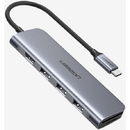 UGREEN DOCKING Station Ugreen, "CM195" conectare PC USB Type-C, USB 3.0 x 3|HDMI x 1/4K/30Hz|Card reader x 1, aluminiu, gri "70410" (include TV 0.8lei) - 6957303874101
