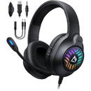 Aukey Gaming Headset GH-X1 cu fir Over-ear Microfon 3.5 mm Noice canceling Black