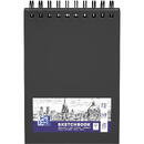 OXFORD Caiet pentru schite A5, OXFORD Sketchbook, 96 file-100g/mp, coperta carton rigida - negru