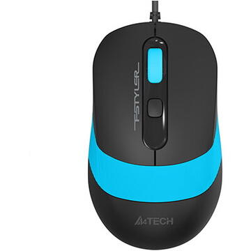 Mouse A4Tech FM10 cu fir USB Optic 1600 dpi Negru / Albastru