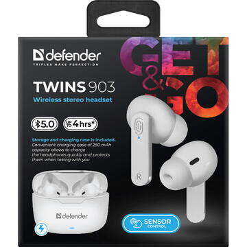 defender Twins 903, TWS, BT, White