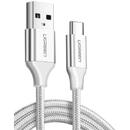 UGREEN Nickel-plated USB-C cable QC3.0 UGREEN 0.5m with aluminium plug White