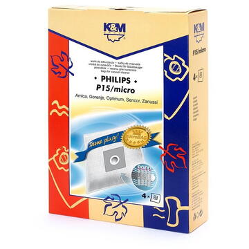K & M Vacuum bags 4 pcs. P15 / micro