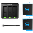 Telesin Telesin 3-slot charger for GoPro Hero 9 / Hero 10 + 2 batteries (GP-BTR-903)