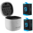Telesin Telesin 3-slot waterproof charger Allin box for GoPro Hero 9 / Hero 10 + 2 batteries (GP-BTR-905-GY)