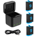 Telesin Telesin 3-slot charger box for GoPro Hero 9 / Hero 10 + 3 batteries (GP-BNC-902)