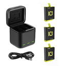 Telesin Telesin 3-slot charger box for GoPro Hero 9 / Hero 10 + 3 batteries (GP-BNC-902-B)