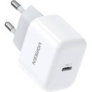 UGREEN Mini wall charger UGREEN CD241, USB-C, 20W, PD (white)
