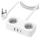 UGREEN DigiNest 30W wall charger, 2x USB, 1x USB-C (white)