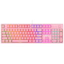 Havit KB871L Tastatura Mecanica Gaming, Iluminare RGB, USB, Cu fir,  Roz, 104 taste