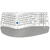 Tastatura Wireless Ergonomic Keyboard Delux GM901D BT+2.4G, Alb, Wireless, Fara fir, 107 taste