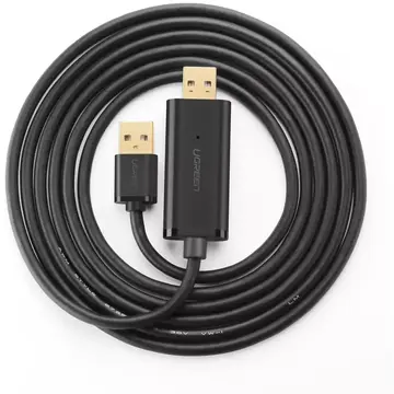 UGREEN US166 USB cable A-A for data transfer, 2m (black)