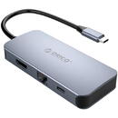 Orico Orico 6-in-1 Adapter Hub, HDMI 4K + 3x USB 3.0 + RJ45+ USB-C PD 100W