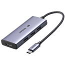 UGREEN UGREEN CM500 4-in-1 Adapter USB-C to 3x USB 3.0 + HDMI2.1 8K (Grey)