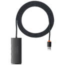 Hub 4w1 Baseus Lite Series USB do 4x USB 3.0 2m (Negru)