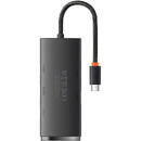 Baseus Lite Series Hub 4in1 USB-C to 4x USB 3.0 + USB-C, 25cm Black