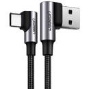 Angle cable USB to USB-C UGREEN US176, 3A, 2m (black)