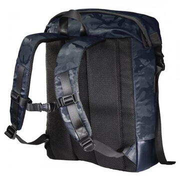 Hama Roll Top Mission Camo 15.6inch, Navy Blue