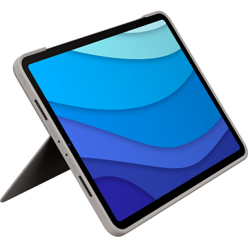 Husa/Stand Logitech Combo Touch cu tastatura pentru iPad Pro 1/2/3th gen de 11inch, Layout US, Sand