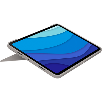 Husa/Stand Logitech Combo Touch cu tastatura pentru iPad Pro 1/2/3th gen de 11inch, Layout US, Sand