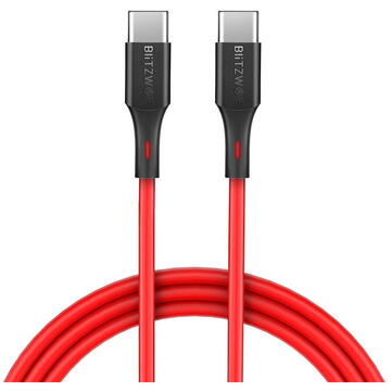 USB-C PD BlitzWolf cable BW-TC17 PD3.0 QC4.0 0.9m (red)