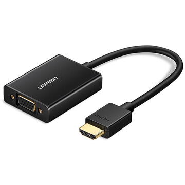 UGREEN MM102 HDMI to VGA adapter with audio (black)