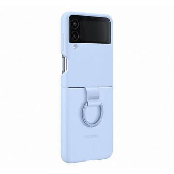 Husa Samsung Silicone Cover with Ring  pentru Galaxy Z Flip4, Arctic Blue