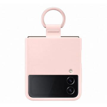 Husa Samsung Silicone Cover with Ring  pentru Galaxy Z Flip4, Pink