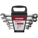 Gedore Gedore Red ring ratchet open ended spanner set, 5 pieces, spanner (chrome, SW 8 - 19mm)