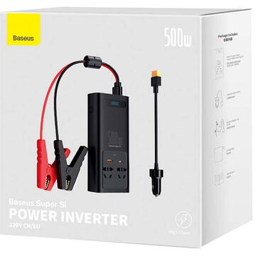 Baseus Power Inverter 500W (220V CN/EU) Black