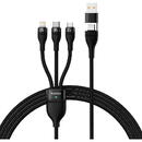 3in1 USB   Flash Series 2, USB-C + micro USB + Lightning, 100W, 1.2m (black)