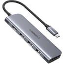 UGREEN UGREEN USB-C to 3 Ports USB3.0-A Hub + HDMI + TF/SD (Space Gray)