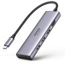 UGREEN UGREEN CM511 5-in-1 Adapter USB-C Hub to 3x USB3.0 + HDMI + TF / SD (Gray)