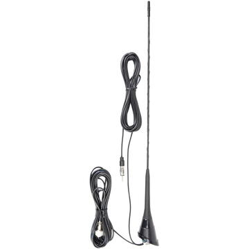 Antena CB PNI Duplex 2000 CB-FM, 26-28MHz (CB), 87-108MHz (FM), cablu CB si cablu FM 5 metri, fibra de sticla, lungime 490 mm