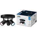 Wiz WiZ IMAGEO 3x adjustable spot round plate, LED light (black)
